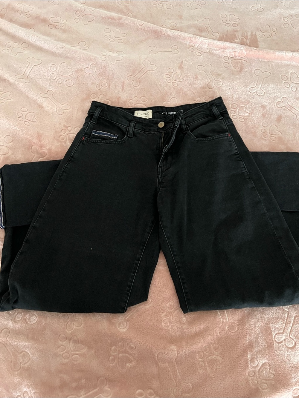 Pilcro Straight-Leg Black Jeans
